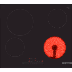 Bosch Serie 6 PKE611FP2E, Noir, Intégré, 60 cm, Céramique, Verre-céramique, 4 zone(s)