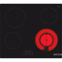 Bosch Serie 4 PKF611BB2E, Noir, Intégré, 60 cm, Céramique, Verre-céramique, 4 zone(s)