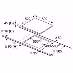 Bosch Serie 4 PKK631BB8E plaque Noir Intégré Céramique 3 zone(s) - Vue supplémentaire 5