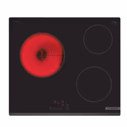 Bosch Serie 4 PKM63RBB8E, Noir, Intégré, 60 cm, Céramique, Vitrocéramique, 3 zone(s)