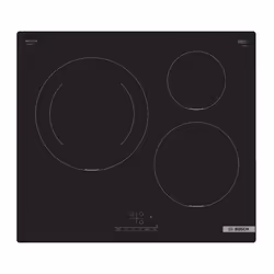 Bosch Serie 4 PUJ611BB5E, Noir, Intégré, 60 cm, Plaque avec zone à induction, Vitrocéramique, 3 zone(s)