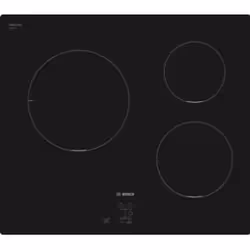 Bosch PUC611AA5E, Noir, Intégré, 60 cm, Plaque avec zone à induction, 3 zone(s), 3 zone(s)