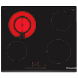 Bosch PKF631FP3E, Noir, Intégré, 60 cm, Céramique, Vitrocéramique, 4 zone(s)