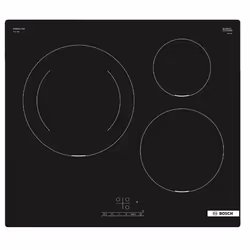 Bosch Serie 4 PIJ611BB5E, Noir, Intégré, 60 cm, Plaque avec zone à induction, Vitrocéramique, 3 zone(s)
