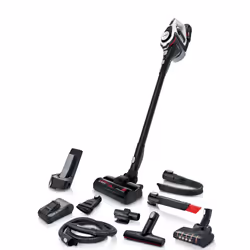 Bosch Serie 8 BSS825ALL, Sans sac, Noir, Blanc, Sec, Filtrage, Tapis, Sol dur, Électronique