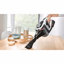 Bosch Serie 8 BSS825ALL aspirateur balai et balai électrique Batterie Sec Sans sac Noir, Blanc 5 Ah