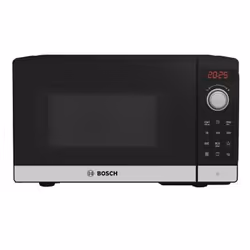 Bosch Serie 2 FEL023MS2, Comptoir, Micro-onde simple, 20 L, 800 W, Boutons, Rotatif, Noir, Acier inoxydable