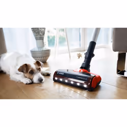 Bosch BBS711ANM aspirateur balai et balai électrique Batterie Sec Sans sac 0,3 L Noir, Rouge, Acier inoxydable