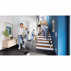Bosch BBS711W aspirateur balai et balai électrique Batterie Sec Sans sac 0,3 L Noir, Acier inoxydable, Blanc - Vue supplémentaire 6