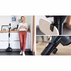 Bosch BBS711W aspirateur balai et balai électrique Batterie Sec Sans sac 0,3 L Noir, Acier inoxydable, Blanc - Vue supplémentaire 9