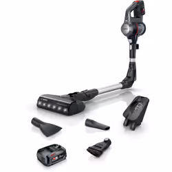 Bosch BBS712A, Aspirateur balai, Sans sac, Noir, Acier inoxydable, 0,3 L, Sec, Sol nu, Tapis, Sol dur, Marches d’escalier, Ta ...