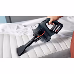 Bosch BBS712A aspirateur balai et balai électrique Batterie Sec Sans sac 0,3 L Noir, Acier inoxydable
