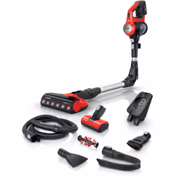 Bosch BCS711PET, Aspirateur balai, Sans sac, Noir, Rouge, 0,3 L, Allemagne, Sec