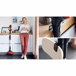 Bosch BCS711PET aspirateur balai et balai électrique Batterie Sec Sans sac 0,3 L Noir, Rouge 3 Ah - Vue supplémentaire 10