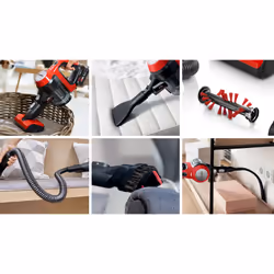 Bosch BCS711PET aspirateur balai et balai électrique Batterie Sec Sans sac 0,3 L Noir, Rouge 3 Ah - Vue supplémentaire 12