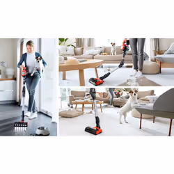 Bosch BCS711PET aspirateur balai et balai électrique Batterie Sec Sans sac 0,3 L Noir, Rouge 3 Ah - Vue supplémentaire 5