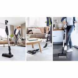 Bosch Unlimited 7 Batterie Sec Sans sac Noir, Argent, Blanc
