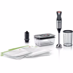 Bosch MSM6S20B, Mélangeur par immersion, 0,6 L, Fonction d'impulsion, 1000 W, Noir, Argent
