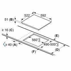 Bosch Serie 4 PID61RBB5E plaque Noir Intégré 59.2 cm Plaque avec zone à induction 3 zone(s) - Vue supplémentaire 5