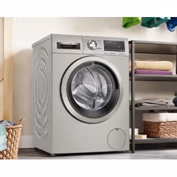 Bosch Serie 4 WNA1341XES machine à laver avec sèche linge Pose libre Charge avant Acier inoxydable E