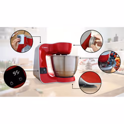 Bosch Serie 4 MUM5X720 robot de cuisine 1000 W 3,9 L Rouge, Argent Balances intégrées - Vue supplémentaire 4