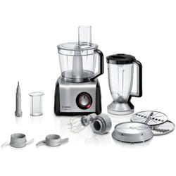 Bosch MC812M814 robot de cuisine 1250 W 3,9 L Noir, Acier inoxydable, Transparent