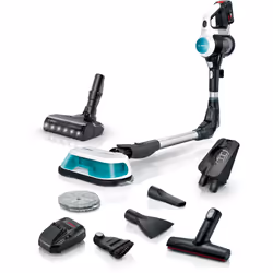 Bosch BKS71HYG1, Aspirateur balai, Sans sac, Noir, Blanc, Sec&amp;humide, HEPA, Filtrage