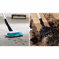 Bosch BKS71HYG1 aspirateur balai et balai électrique Batterie Sec&humide HEPA Sans sac Noir, Blanc 3 Ah