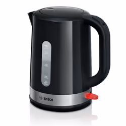 Bosch TWK6A513, 1,7 L, 2200 W, Noir, Acier inoxydable, Plastique, Acier inoxydable, Indicateur de niveau d'eau, Arrêt de sécu ...