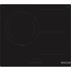 Bosch Serie 4 Série 4 Table à induction 60 cm Noir, sans cadre, Noir, Intégré, 59.2 cm, Plaque avec zone à induction, Verre-c ...