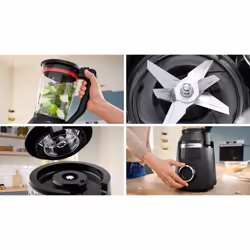 Bosch Serie 6 MMB6652B blender 2 L Mélangeur de table 1800 W Noir - Vue supplémentaire 6