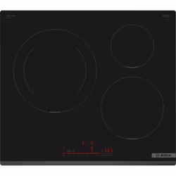 Bosch Serie 6 Série 6 Table à induction 60 cm Noir, sans cadre, Noir, Intégré, 59.2 cm, Plaque avec zone à induction, Verre-c ...