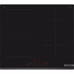 Bosch Serie 6 Série 6 Table à induction 60 cm Noir, sans cadre, Noir, Intégré, 59.2 cm, Plaque avec zone à induction, Verre-c ...