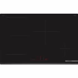 Bosch Serie 6 PVS83KHC1Z, Noir, Intégré, 80 cm, Plaque avec zone à induction, Verre-céramique, 4 zone(s)
