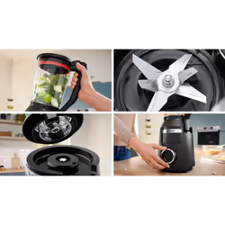 Bosch Serie 6 MMB6654B blender 2 L Mixeur de cuisine 1800 W Noir - Vue supplémentaire 6
