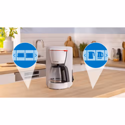 Bosch TKA2M111 Cafetière Filtre 1,25 L 15 Tasses Blanc - Vue supplémentaire 10
