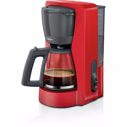 Bosch TKA2M114, Machine à café filtre, 1,25 L, Café moulu, Rouge