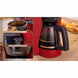 Bosch TKA2M114 Cafetière Filtre 1,25 L 15 Tasses Rouge - Vue supplémentaire 6