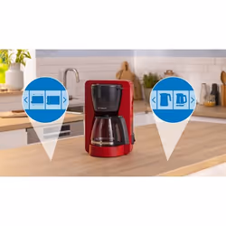 Bosch TKA2M114 Cafetière Filtre 1,25 L 15 Tasses Rouge - Vue supplémentaire 9