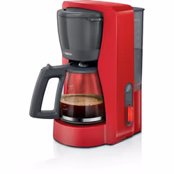 Bosch TKA3M134, Machine à café filtre, 1,25 L, Café moulu, 1200 W, Rouge