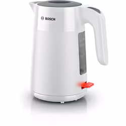 Bosch TWK2M161, 1,7 L, 2400 W, Blanc, Plastique, Indicateur de niveau d'eau, Arrêt de sécurité en cas de surchauffe