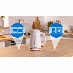Bosch TWK3M121 bouilloire 1,7 L 2400 W Blanc