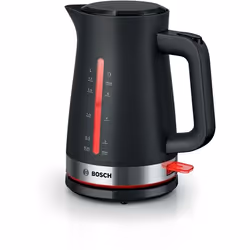Bosch TWK4M223, 1,7 L, 2400 W, Noir, Plastique, Indicateur de niveau d'eau, Arrêt de sécurité en cas de surchauffe