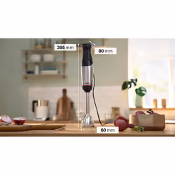 Bosch Serie 6 MSM6M621 blender 0,5 L Mélangeur par immersion 1000 W Noir, Acier inoxydable