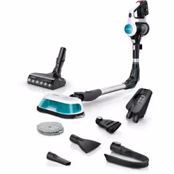 Bosch Unlimited 7 ProHygienic Aqua, Sec&humide, Sans sac, Couleur aqua, Noir, Blanc, Batterie, 18 V, 3 kg