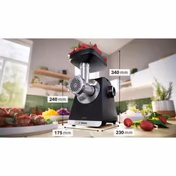 Bosch Serie 6 MFWS650B hachoir 500 W Noir, Argent