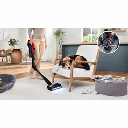 Bosch BCS1041PET aspirateur balai et balai électrique Batterie Sec HEPA Sans sac 0,4 L 23,5 W Noir, Rouge 4 Ah - Vue supplémentaire 4
