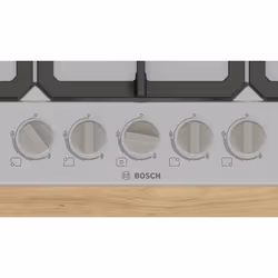 Bosch Serie 4 PGQ7B5K90 plaque Acier inoxydable Intégré 75 cm Gaz 5 zone(s)