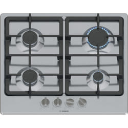 Bosch Serie 4 PGP6B5K90 plaque Acier inoxydable Intégré 58 cm Gaz 4 zone(s)