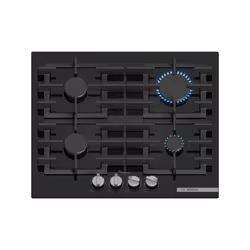 Table gaz Bosch PPP6A6I40 Série 6 60 cm - 4 foyers dont un puissant brûleur rapide de 3 kW pour une cuisson efficace - Techno ...